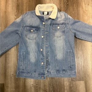 Disney Denim Jacket with Soft Sherpa Collar Mickey Mouse